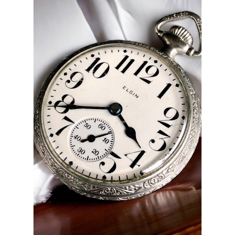 นาฬิกา Elgin Pocket Watch USA นาฬิกาพกไขลาน นาฬิกาโบราณ ผลิตปี 1930