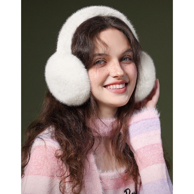 New Arrival 2023 Earmuffครอบหูกันหนาวขนเฟอร์เทียม ม้วนเก็บได้ รุ่นขนฟูนุ่มกว่าเดิม