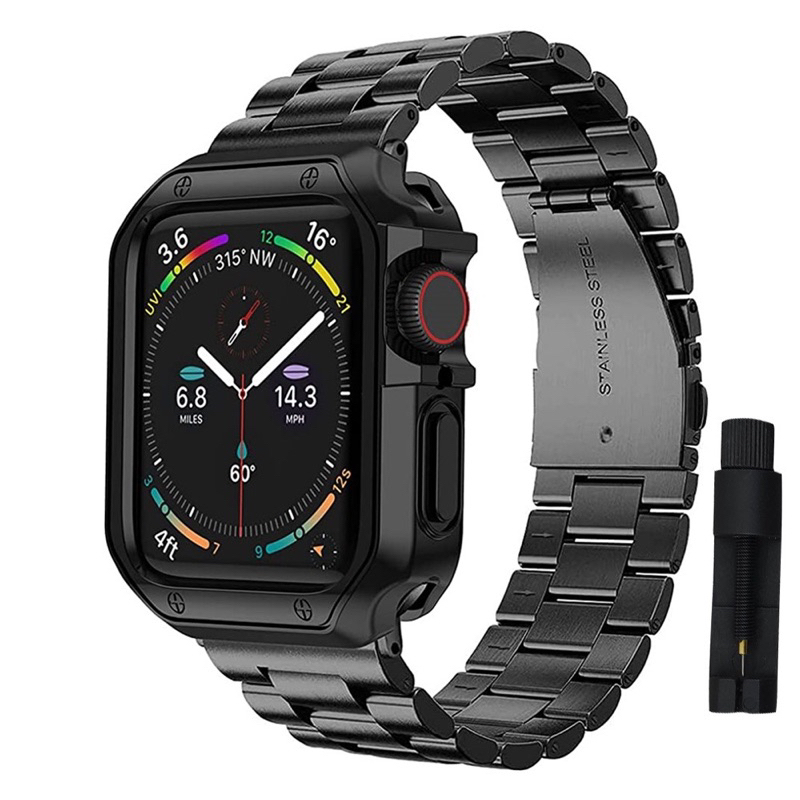 Apple Watch Stainless Steel Band (44mm) พร้อม Case + Multi-charging Cable