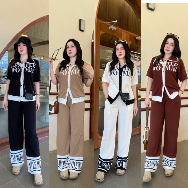 G84 ชุดกระดุมgentle+กางขายาว (สวยมาก!!!มาใหม่!)