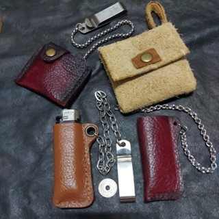 พวงกุญแจ กระเป๋าหนังแท้ใส่เหรียญ ใส่ซองLM