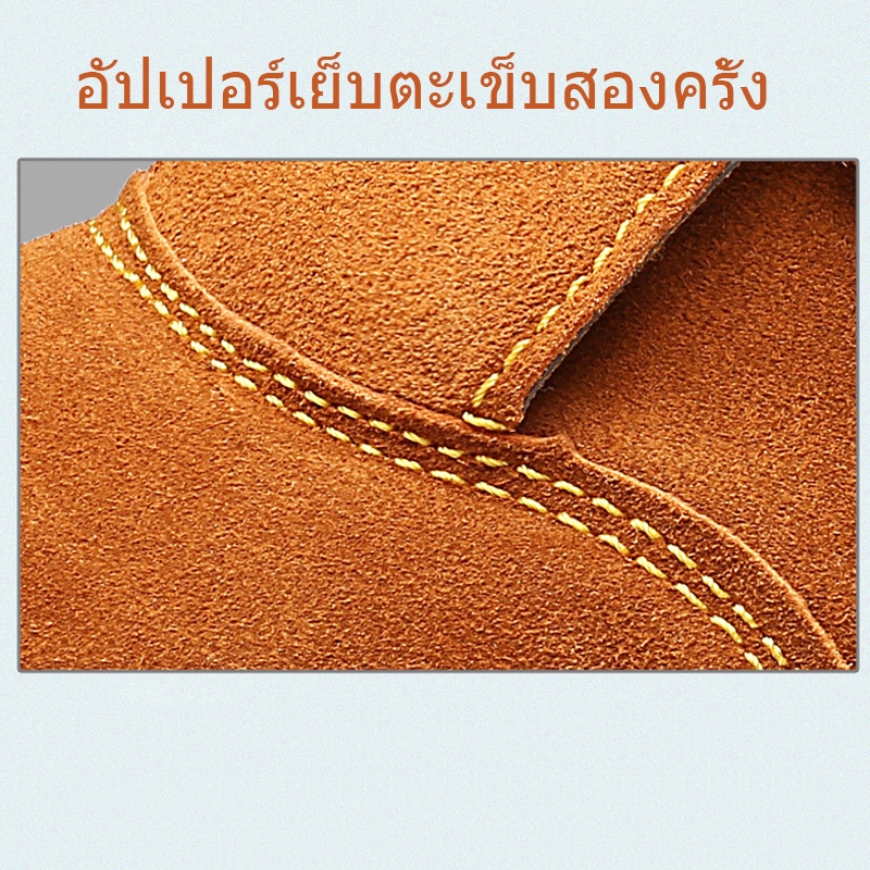 รองเท้านิรภัยหนังเชื่อมสำหรับผู้ชาย พร้อมพื้นรองเท้าเหล็กตรงกลาง ทนต่อการสึกหรอ ทนต่อการตัด ทนต่อการทิ่ม ทนน้ำร้อนลวก