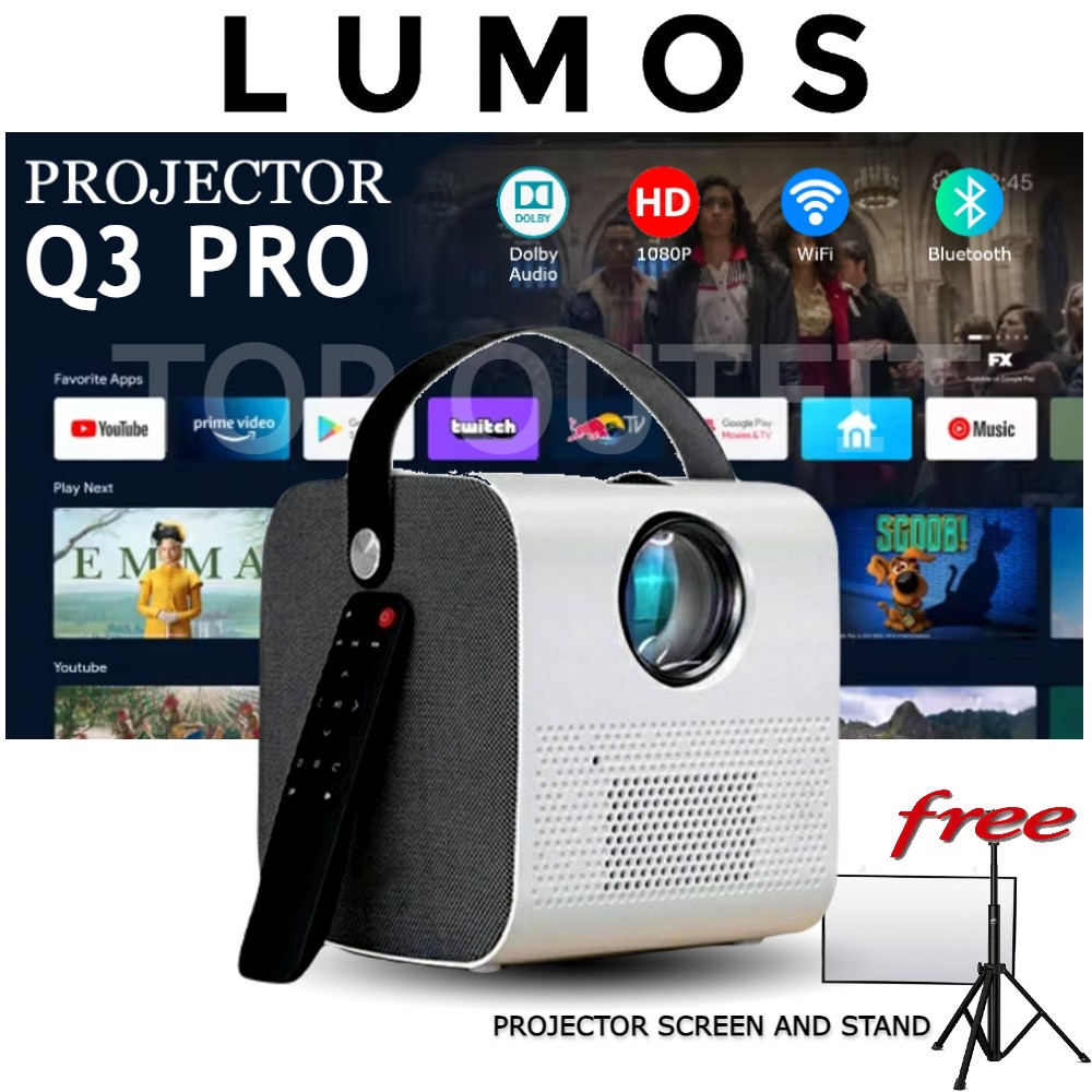จัดส่งภายใน 24 ชั่วโมง1080P HD แอพในตัว Android Q3 Pro Projector XTON ...