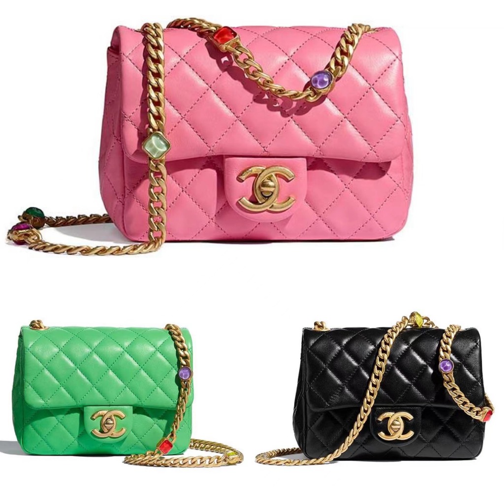 Chanel/โซ่/กระเป๋าสะพาย/กระเป๋าสะพาย/ของแท้ 100%