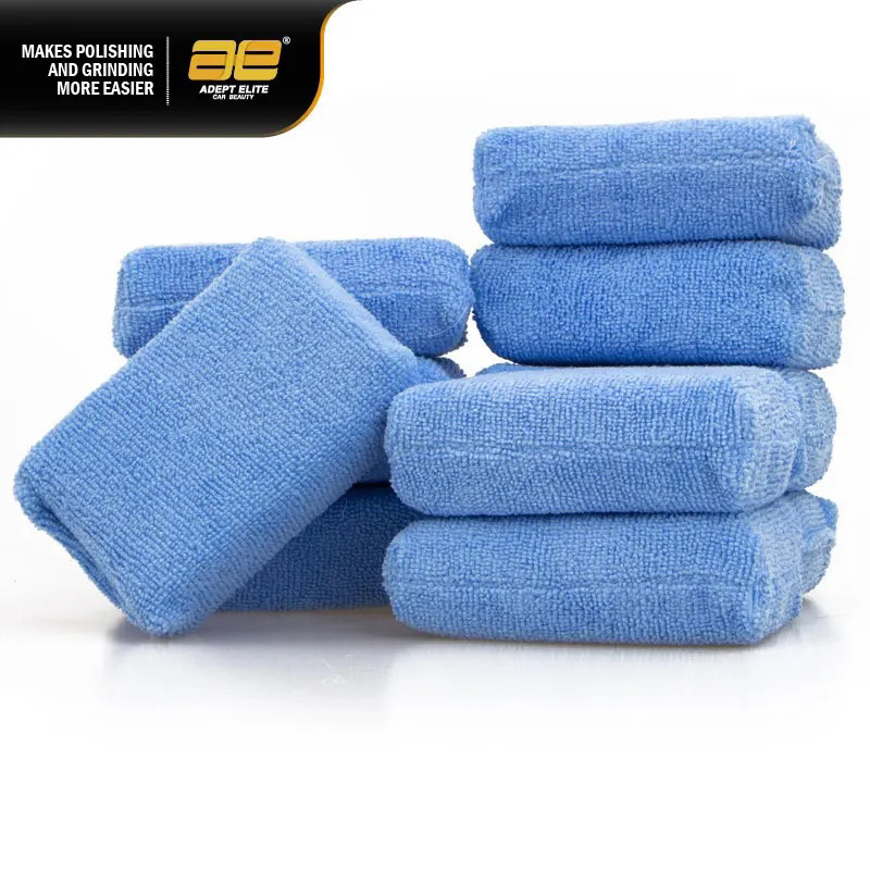 [พร้อมส่ง]ฟองน้ำไมโครไฟเบอร์สีฟ้า จำนวน1ชิ้น Microfiber Applicatorพร้อมส่งในไทย