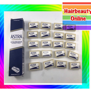 #ใบมีด มีดโกน 2คม #โกนหนวด #แอสต้า #กันผม #ASTRA 1แถว100ใบ บาร์เบอร์ใช้