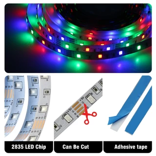 ีไฟเส้น USB 5V LED RGB 2835 ไฟแต่งห้อง ไฟติดห้อง ไฟตกแต่งห้อง เปลี่ยนฟรี รีโมท24key มีหลายขนาดให้เลือก ติดตั้งหลังทีวี
