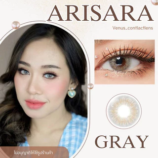 คอนแทคเลนส์ Arisara Gray / Brown - Luxzylens สีเทา/สีน้ำตาลขนาดมินิขายดี มีสายตาถึง -7.00