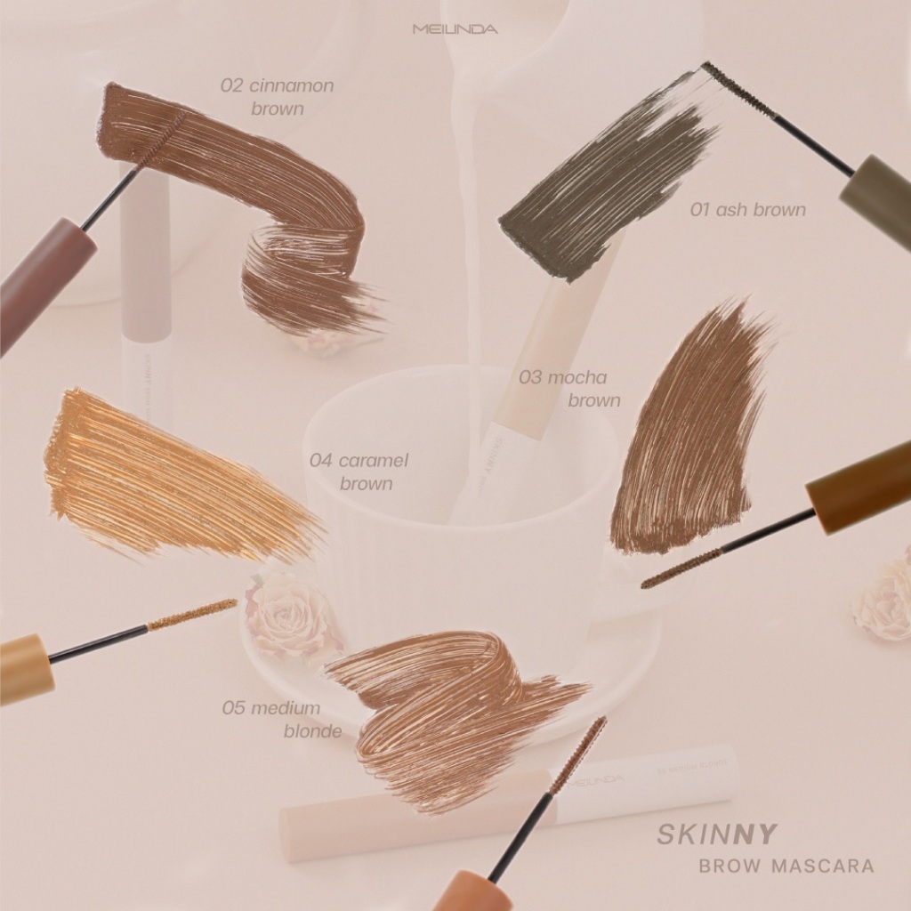 New ของแท้พร้อมส่งMEILINDA Skinny Brow Mascaraมาสคาร่าปัดคิ้ว (MC3115) • เนื้อมาสคาร่าเข้มข้นช่วยเคลือบขนคิ้ว - รูปที่ 3