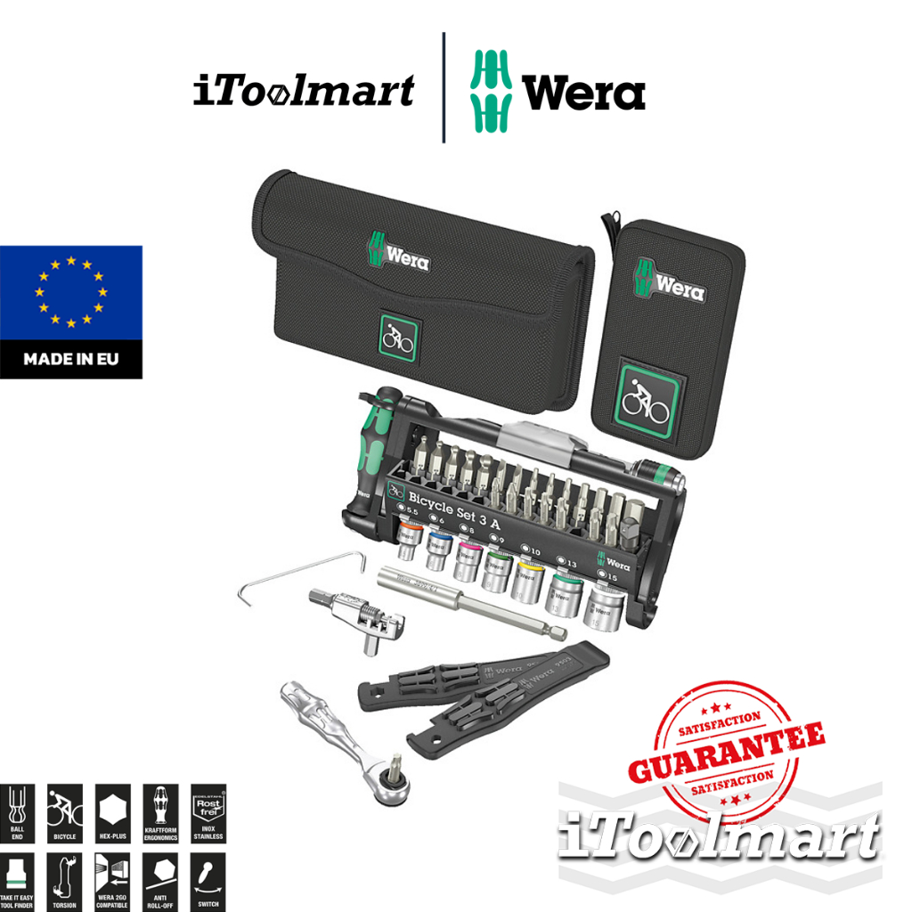 WERA ชุดประแจ ซ่อมจักรยาน 05004183001 Bicycle Set Tool-Check Plus 3A