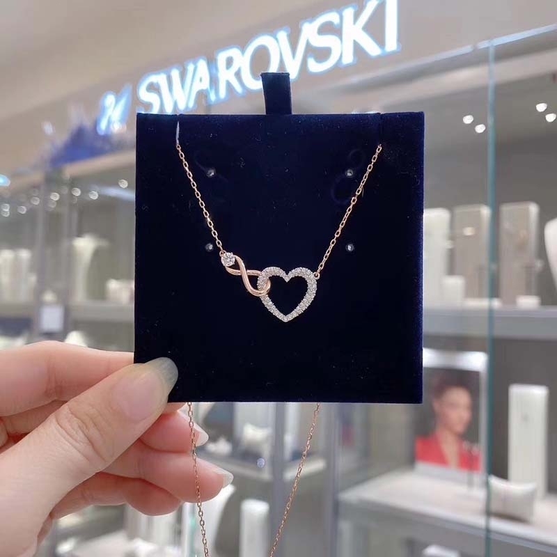 🔥ของแท้100%🔥Swarovskiแท้ สร้อยคอ SWAROVSKI INFINITY necklace สวาล๊อฟกี swarovski สร้อยคอแท้ สวารอฟส ของขวัญสำหรั