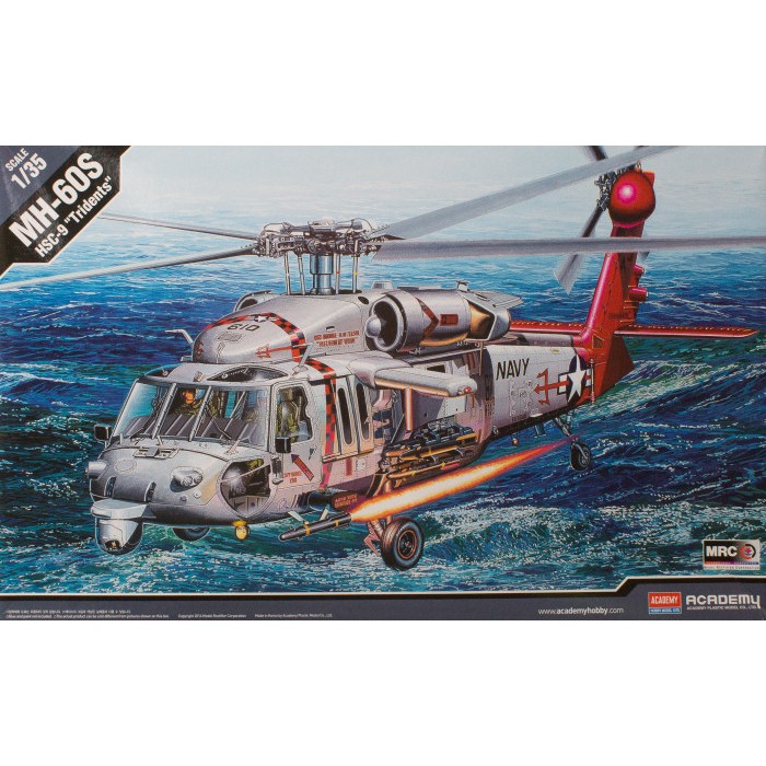 พลาสติก โมเดล ประกอบ ACADAMY MINICRAFT สเกล 1/35 U.S.Navy MH-60S HSC-9 Tridents (12120)
