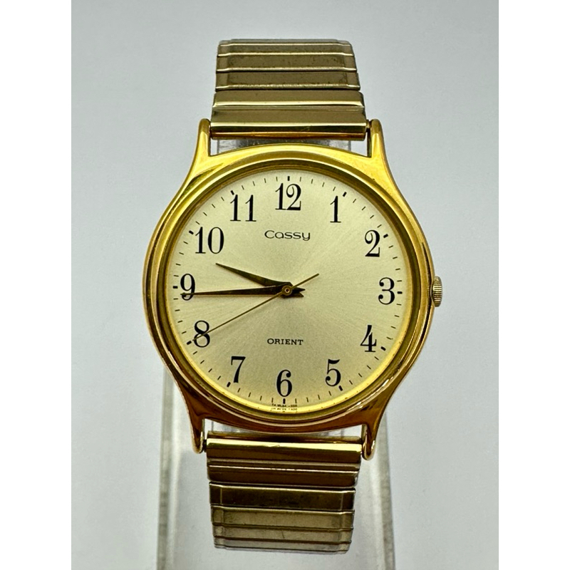 ORIENT Cassy Quartz ตัวเรือนทองชุบ นาฬิกาผู้ชาย มือสองของแท้