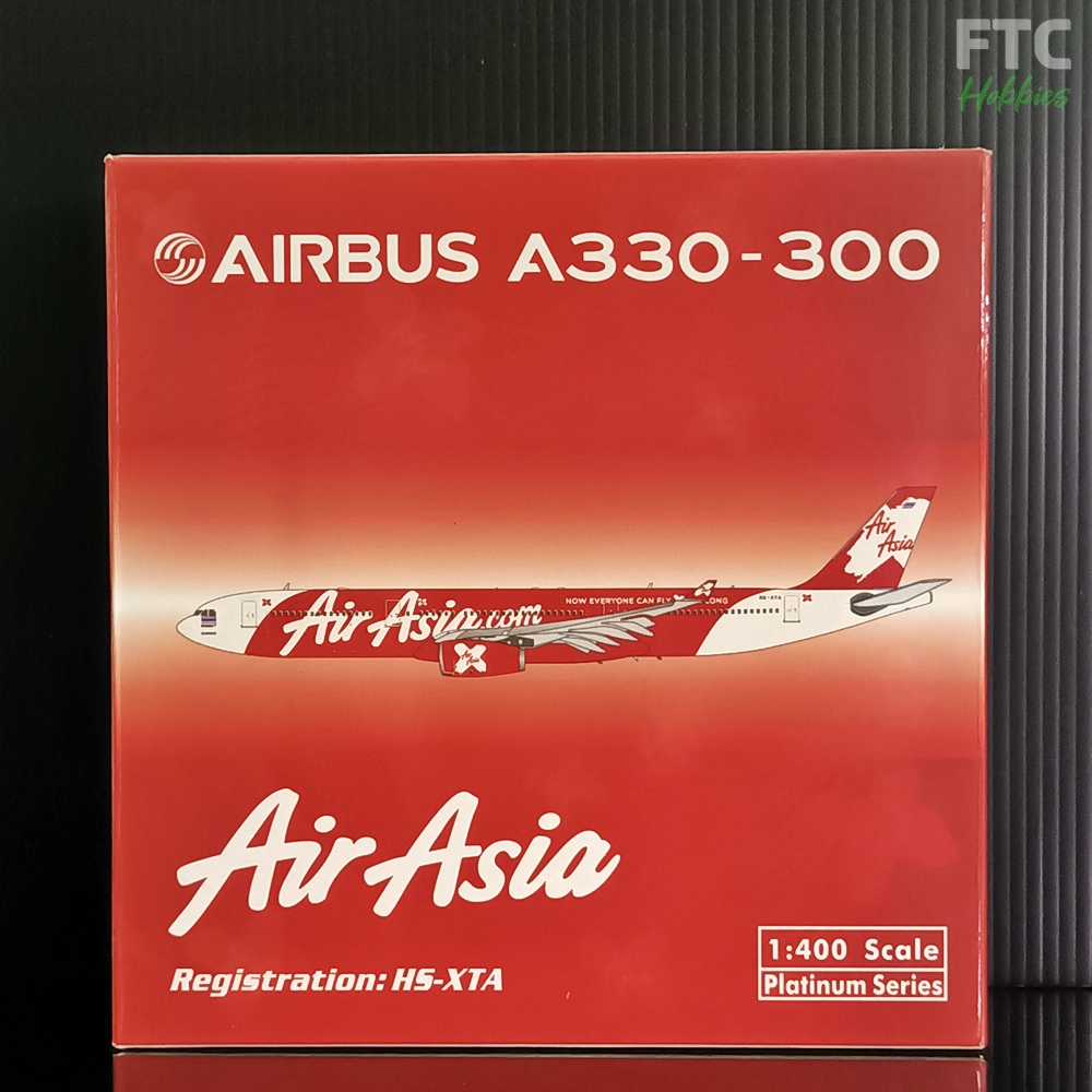 [มือสอง] โมเดลเครื่องบิน: Thai AirAsia X  / Airbus A330-300 / Reg.HS-XTA / Phoenix Model 1:400 (ดูตำ