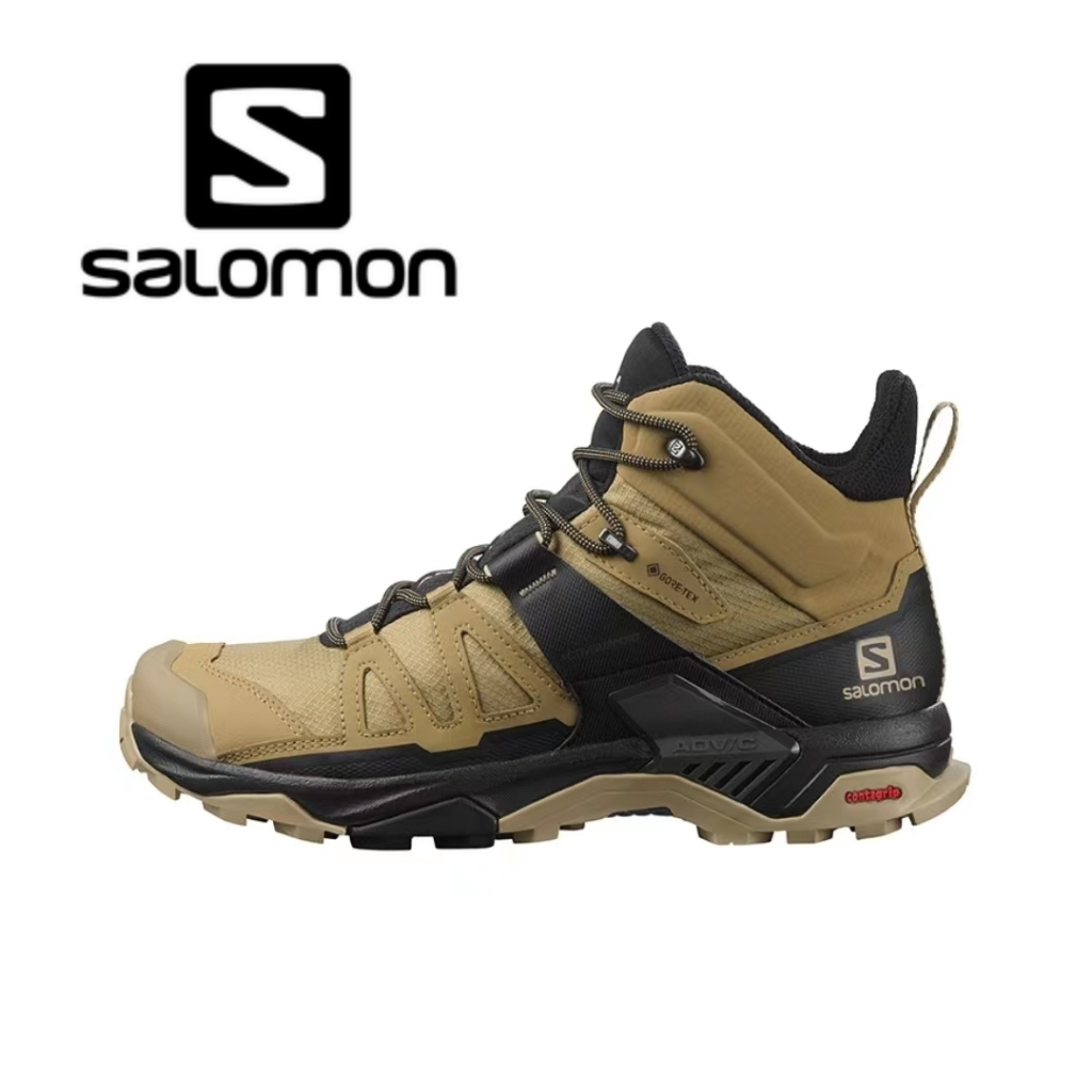 Salomon X-Ultra4 MIDGTX Mid Top Waterproof Outdoor Hiking Function Shoes Brown Grey