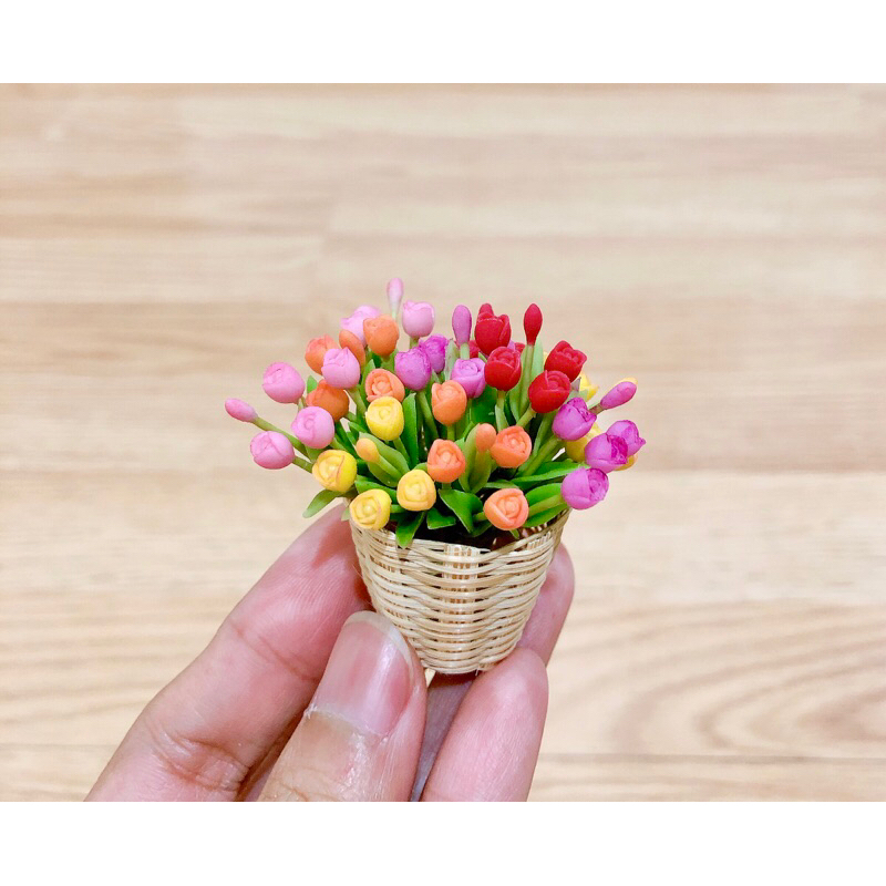ดินปั้นดอกทิวลิป ขนาดเล็กจิ๋ว ราคา/ชิ้น