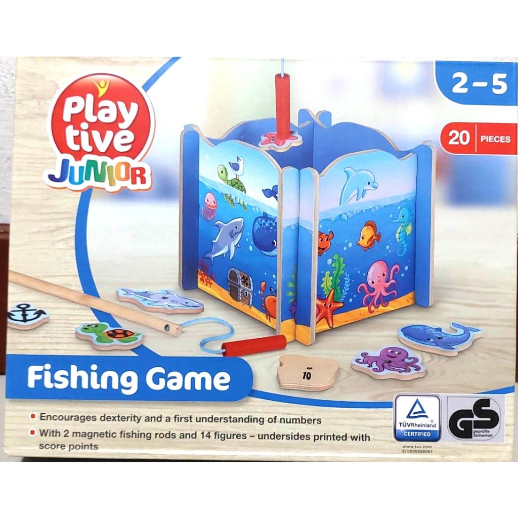 (มีโค้ดส่วนลด) Fishing Game งาน Playtive Junior แท้ งานตกปลาไม้แม่เหล็ก แบรนด์ playtive มั่นใจได้ในค