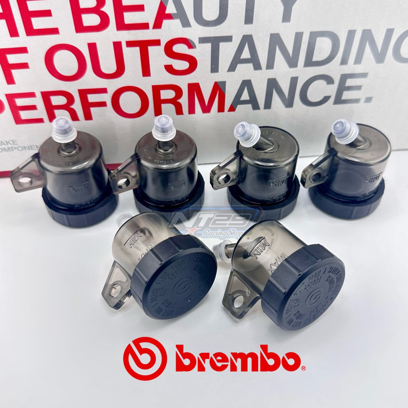 กระปุกน้ำมันเบรค BREMBO(เบรมโบ้)แท้ ขนาด 15ML. สีชาหูตรงและหูเฉียง [ Made in italy!! ]