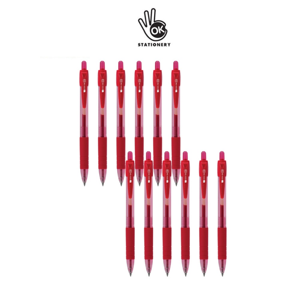 ถูกที่สุด พร้อมส่ง UD PENS ปากกาเจล IGN-238(0.38) Red จำนวน 12 ด้าม