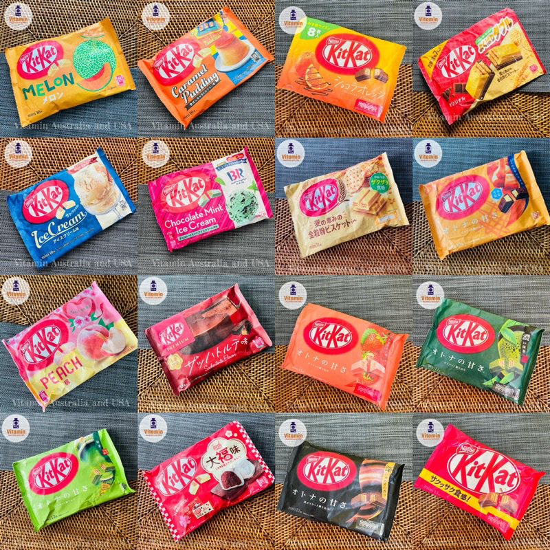 KitKat ญี่ปุ่น ของแท้ พร้อมส่ง | คิทแคทนำเข้าจากญี่ปุ่นหลายรส ชาเขียว ดาร์กช็อก สตรอเบอร์รี่