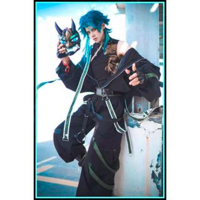 Game Genshin Impact Xiao Doujin Cosplay Costume Genshin Impact Xiao Doujin Black Suit Christmas