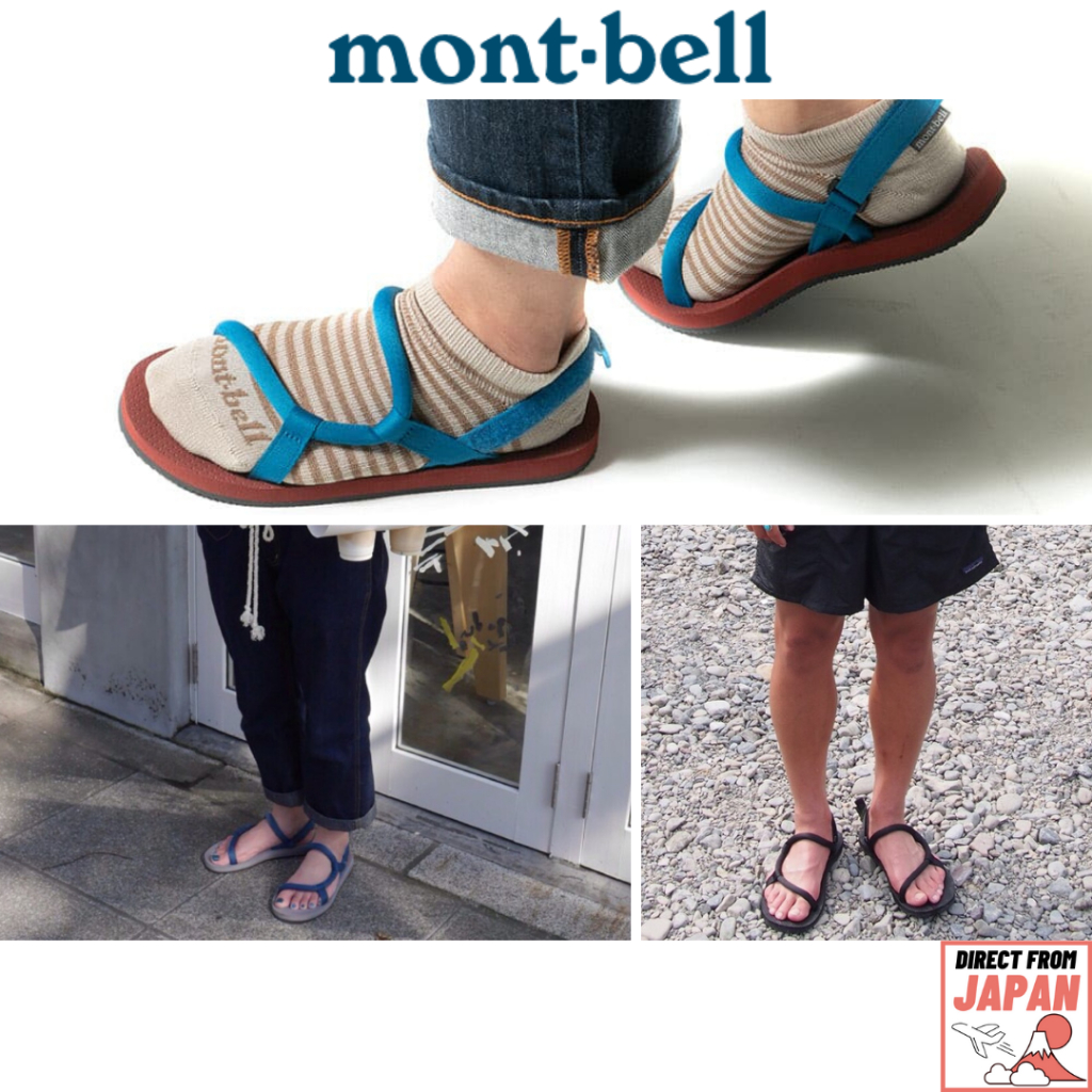 รองเท้าแตะรัดส้น montbell Lock-On ใส่กับถุงเท้าได้ สายรัดส้นกันหลุด น้ำหนักเบา เดินสบาย