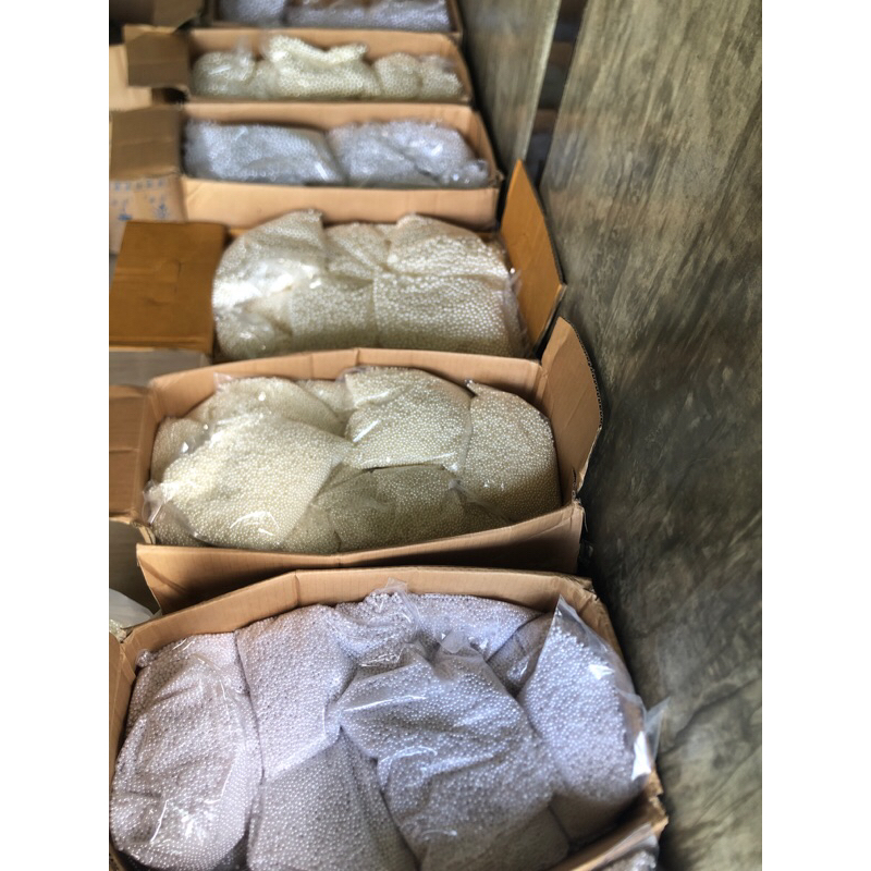 ลูกปัดมุกกลมเกรดดีแบบมีรูร้อยสวยๆถุงล่ะ500กรัม - รูปที่ 2