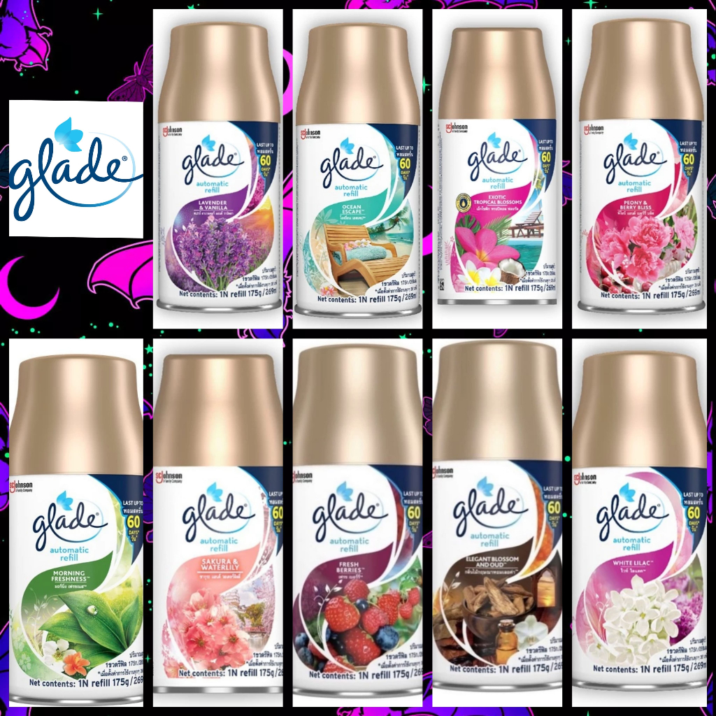 (พร้อมส่ง 10 กลิ่น) Glade automatic spray refill เกลด (รีฟิล)ชนิดเติม ขนาด 252 มล.