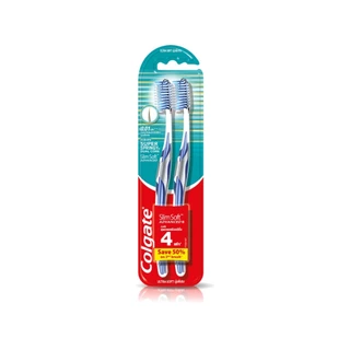 แปรงสีฟัน คอลเกต คุณภาพสูง 2 ด้าม แพ็คคู่ Colgate Optic White Slim Soft Advance Slim Soft Flex Cushion Clean