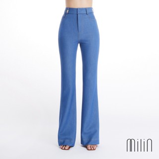 [MILIN] Ambitious Slim fit signature Milin M logo high-waist…