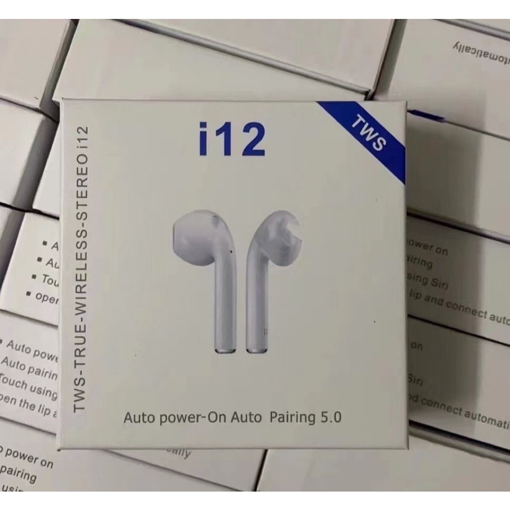 หูฟัง i12 TWS NEWรุ่นใหม่ล่าสุด ของแท้ i12 TWS การควบคุมแบบสัมผัส air mini ไร้สายบลูทู ธ 5.0