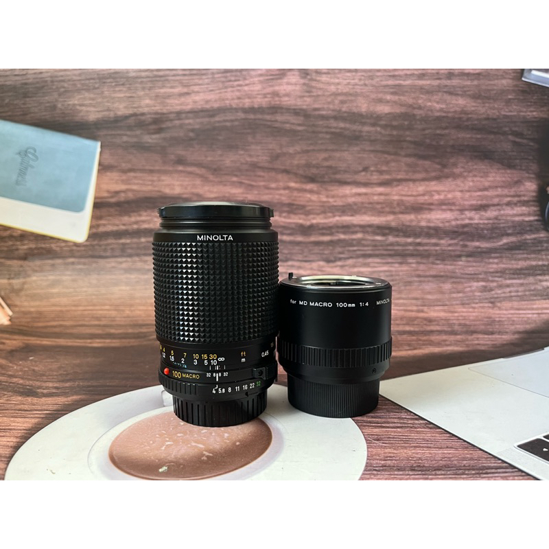 Minolta MD 100mm f4 Macroพร้อม ข้อต่อMD Macro 100mm มือสอง