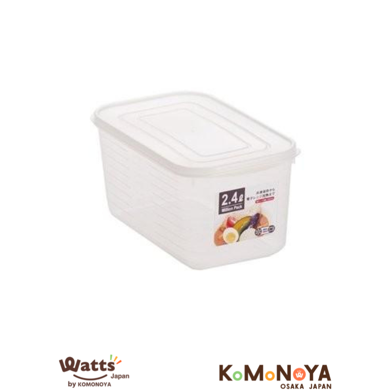 Komonoya  กล่องพลาสติกใส่อาหาร L ขาว