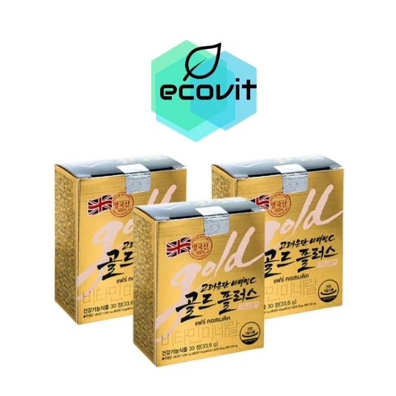 [3 กล่อง] วิตามินซีเกาหลี สูตรเข้มข้น Korea Eundan Vitamin C Gold Plus [30 เม็ด/กล่อง] อึนดัน โกลด์ วิตามินซี