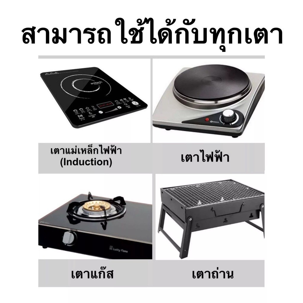 HANGROO POT ซึ้ง หม้อนึ่ง ซึ้งสแตนเลส รุ่นฝาสูง หม้อสแตนเลสหม้อสุกี้ 28CM ใช้ได้ทุกเตา - รูปที่ 3