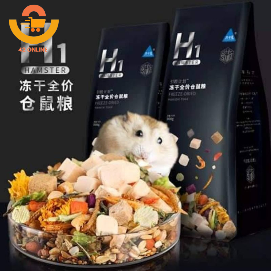 Hamster อาหารหนูแฮมเตอร์ ขนาด H1 ขนาด500กรัม -H2 ขนาด 454 กรัม