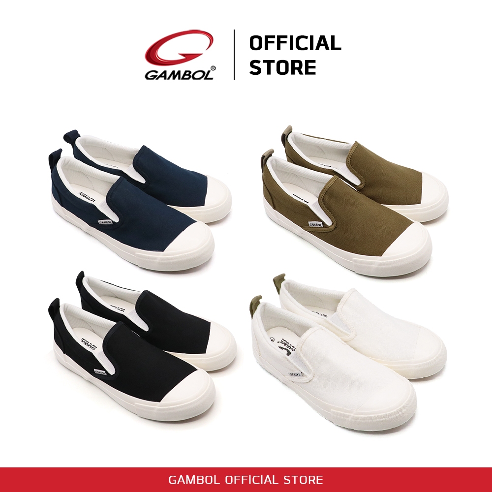 GAMBOL แกมโบล รองเท้าผ้าใบสลิปออนชายหญิง รุ่น GB82132 / GB82133 Size 36- 44