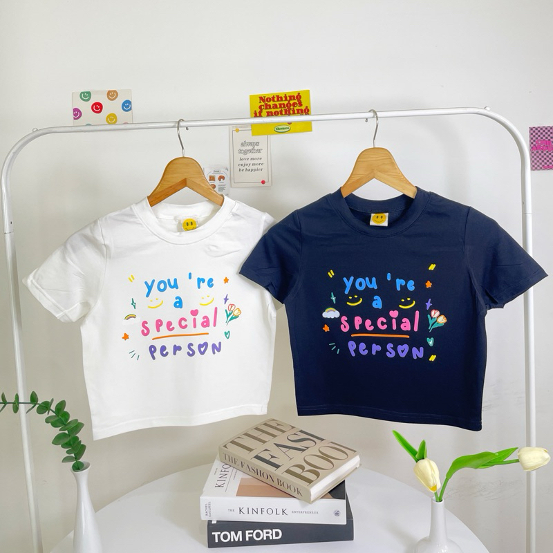 เสื้อครอปเด็กโต8-12ปีพิมพ์ลายเกาหลีเกาใจจะใส่เที่ยวใส่เต้นก็น่าร้ากกกกก