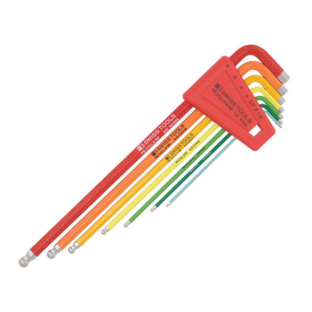 PB swiss ชุดหกเหลี่ยมสี หัวบอล 212.LH-6RB