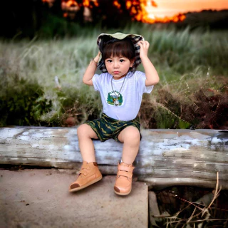 Littlebluelamb ⭐รองเท้าหุ้มข้อ "หนังแท้ " ❗ ขายดี : เด็กหัดเดิน (BBA22187) กันลื่น ซัพพอร์ตข้อเท้าได้ดีมาก
