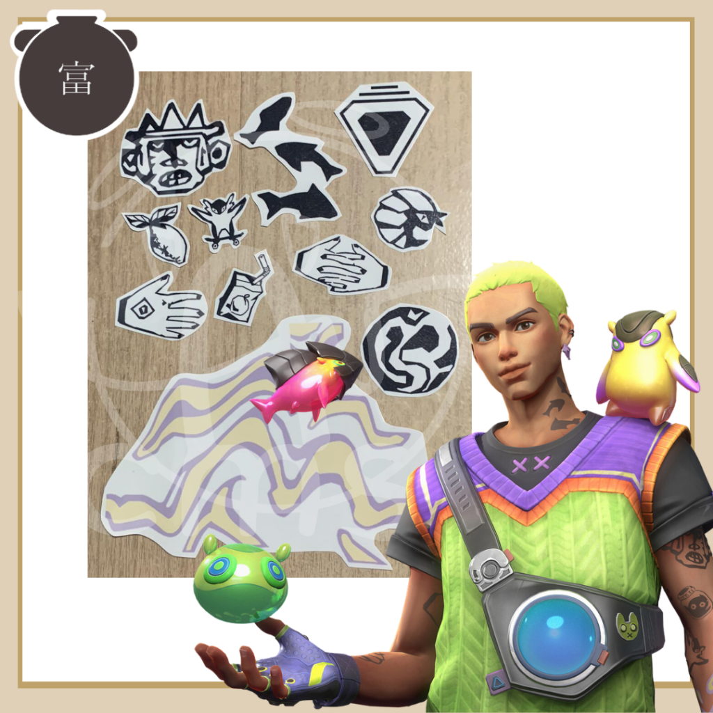 📦 พร้อมส่ง 📦 tattoo แทททู Gekko Valorant