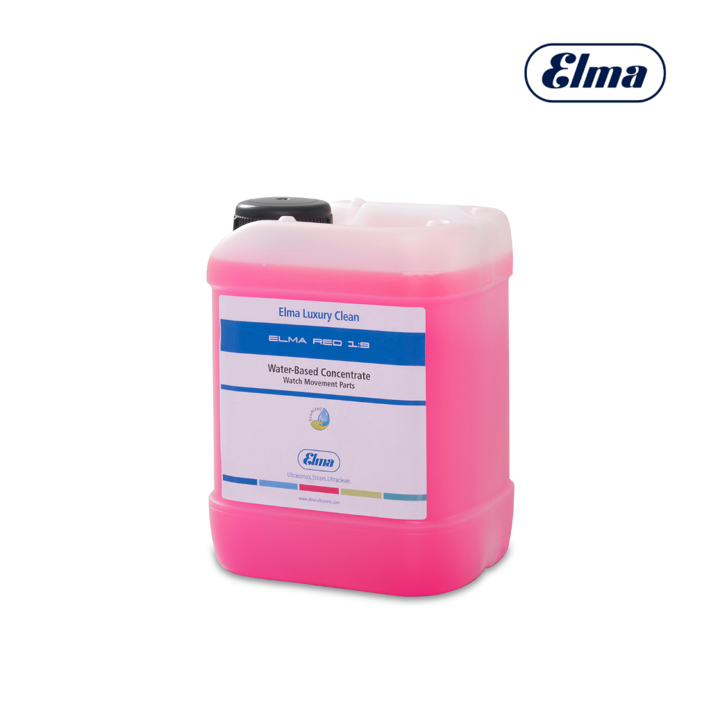 Elma Red 1:9 เอลม่า เรด น้ำยาล้างเข้มข้น ใช้กับเครื่องล้างชิ้นส่วนนาฬิกา 1 ลิตร