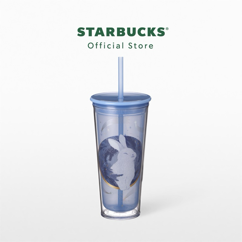 Starbucks Rabbit On The Moon Light Blue Cold Cup 16oz