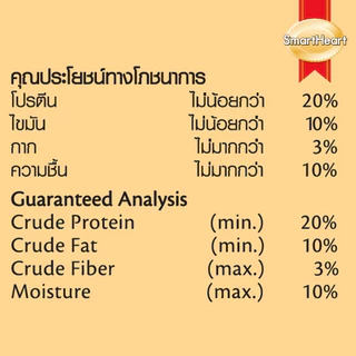 ผลไม้อัดเม็ดสำหรับนก หนู ชูก้าไรเดอร์ และสัตว์ฟันแทะทุกชนิด smart heart (แบ่งบรรจุ 500G./1KG.)