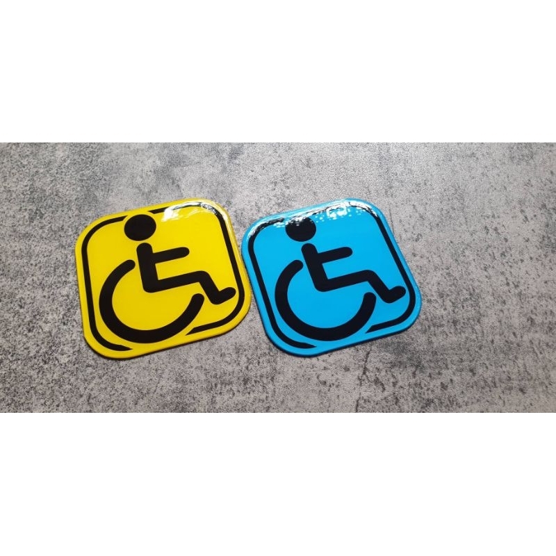 แผ่นแม่เหล็กติดรถยนต์ ลาย Wheel Chair เท่ๆแนวๆสวยๆ