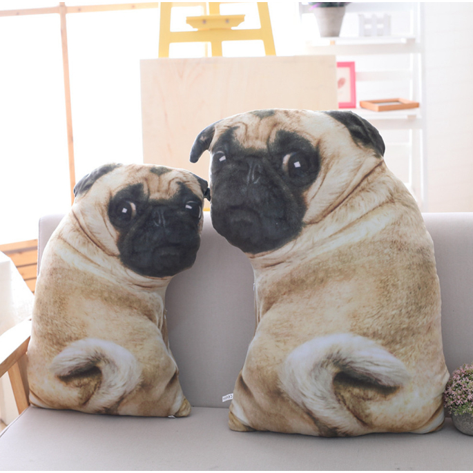 พร้อมส่ง หมอนหมาปั๊ก เสมือนจริง ขนาด55cm.