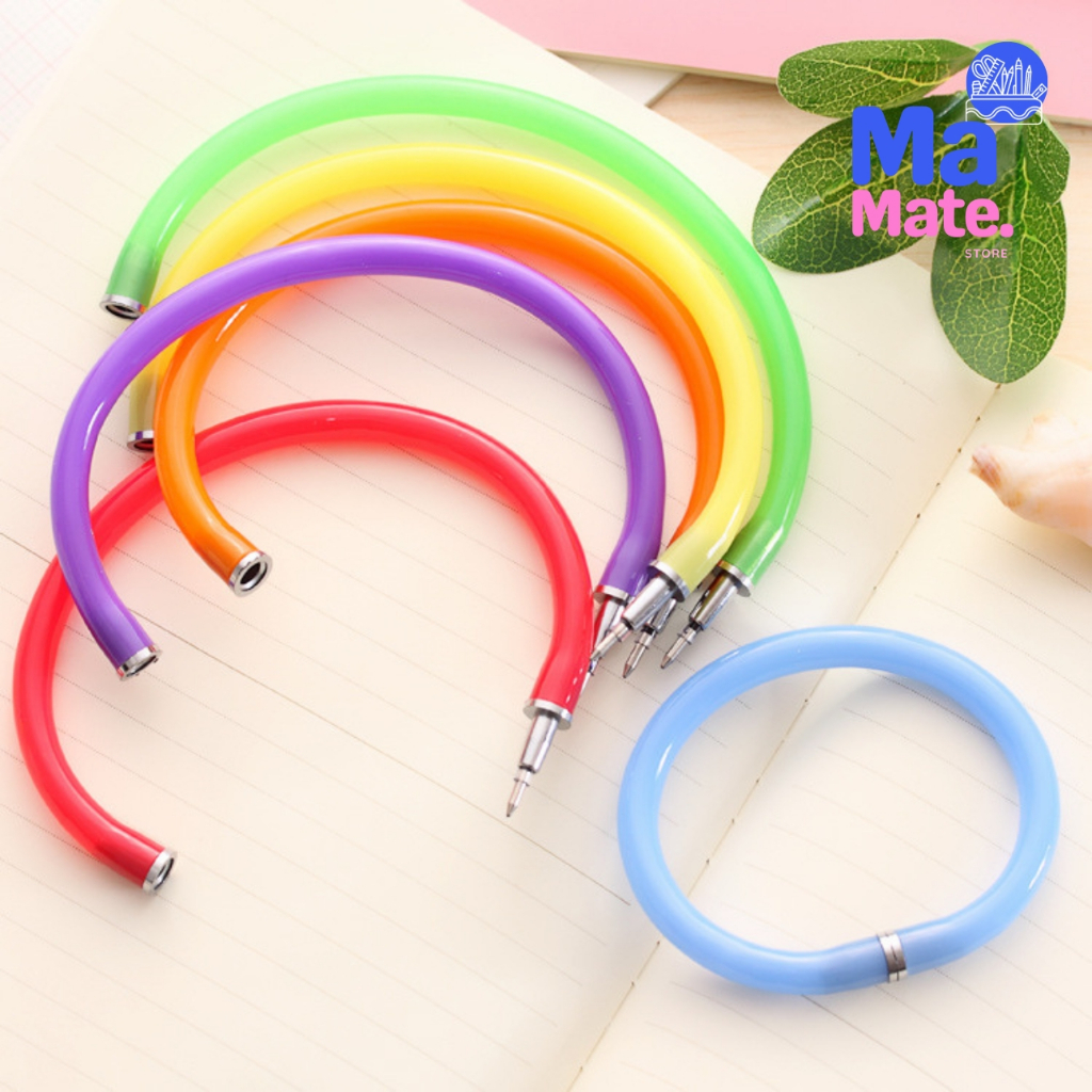 ปากกาข้อมือ พกพาง่าย ที่มีความยืดหยุ่น ปากกาลูกลื่น หมึกน้ำเงิน /PEN-025