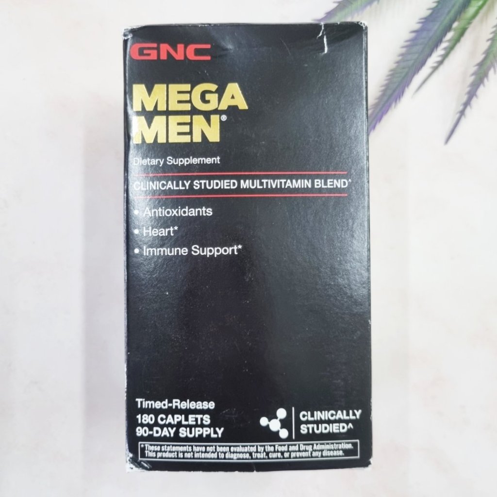 [GNC®] Mega Men Multivitamin for Men Timed Release 180 Caplets วิตามินรวม สำหรับผู้ชาย