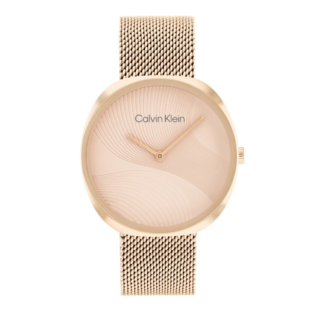 Calvin Klein SCULPT รุ่น CK25200247 นาฬิกาข้อมือผู้หญิง สายสแตนเลส สีโรสโกลด์ หน้าปัด 37 มม.