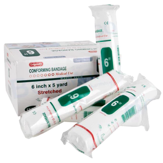 [ยกกล่อง] ผ้าก๊อซยืดพันแผล Longmed Conforming Bandage 1 กล่อง 12 ม้วน เลือกขนาด 2 3 4 6 นิ้ว